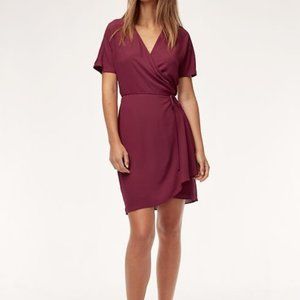 Aritzia Wallace dress in maroon